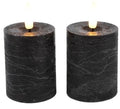 Stompkaars Lyon Led Ø 5 cm H9  zwart set van 2