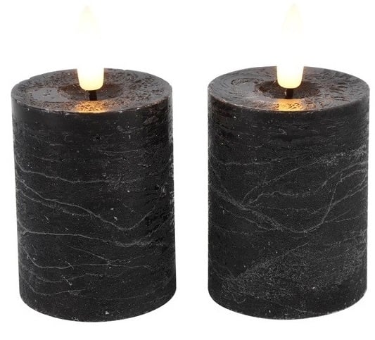 Stompkaars Lyon Led Ø 5 cm H9  zwart set van 2