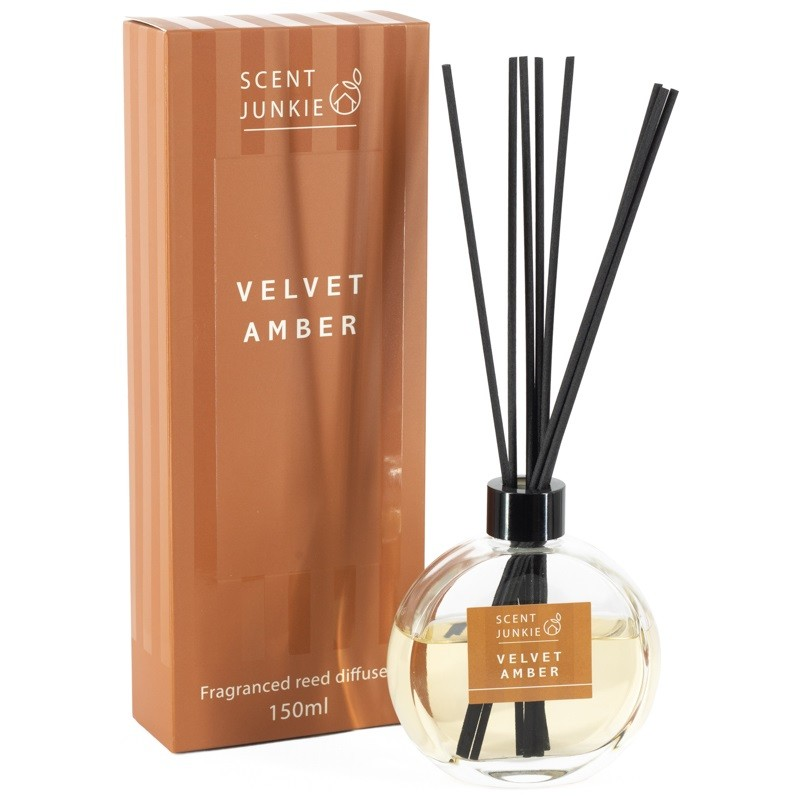 Velvet Amber geurdiffuser 150ml met stokjes